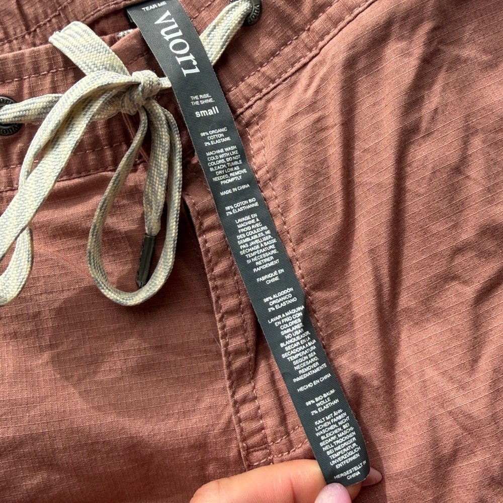 Vuori Ripstop Pants Drawstring Small Clay Pink - Picture 3 of 5